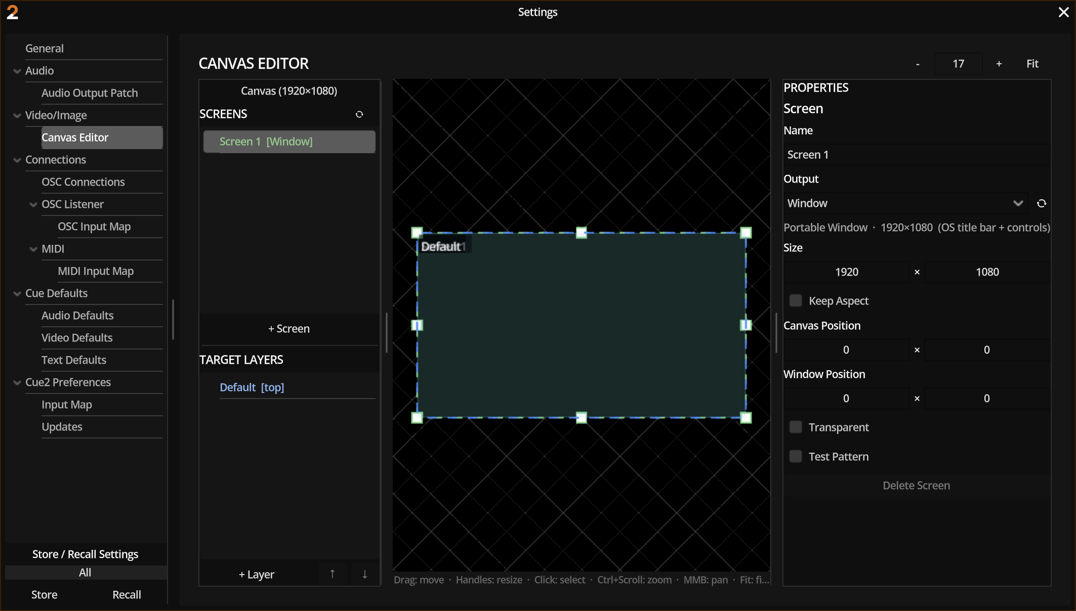 Canvas editor