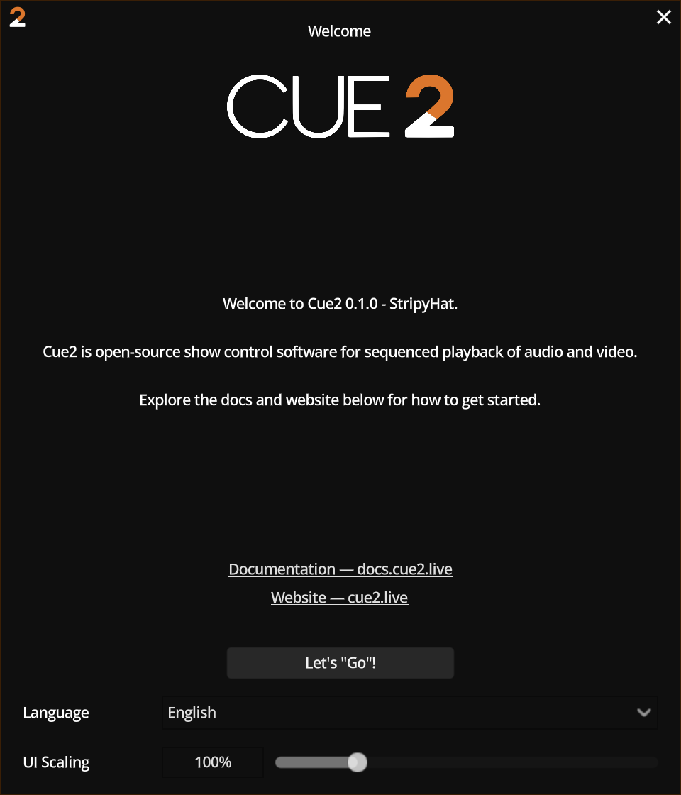 First-time welcome window